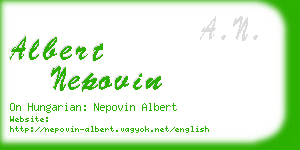 albert nepovin business card